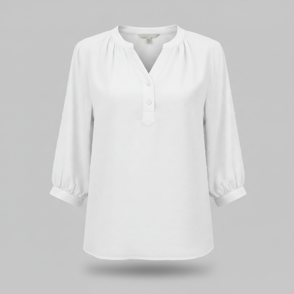 Silk Blouse for Women | Stylish Patchwork Collared Top
