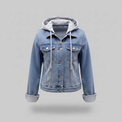 Denim Jacket with Removable Hood | Women's Casual Jacket