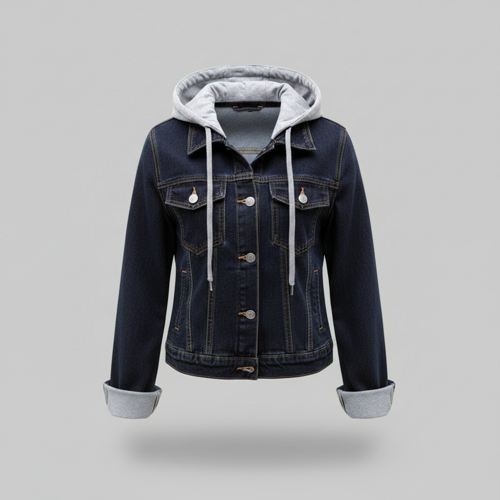 Denim Jacket with Removable Hood | Women's Casual Jacket