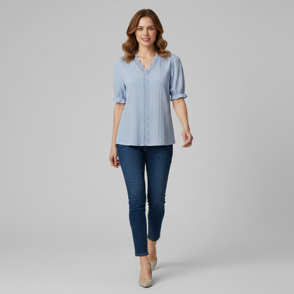 Elegant Puff Sleeve Blouse | Women's Summer Tops