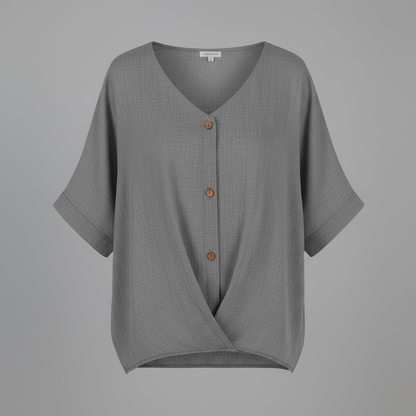 Elegant V-Neck Long Sleeve Blouse | Women's Fashion Top
