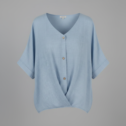 Elegant V-Neck Long Sleeve Blouse | Women's Fashion Top
