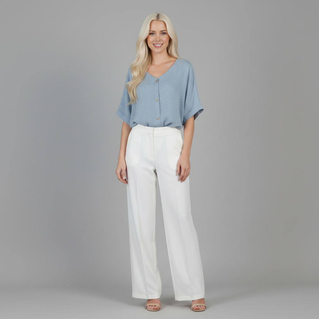 Elegant V-Neck Long Sleeve Blouse | Women's Fashion Top