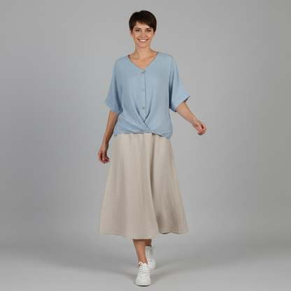 Elegant V-Neck Long Sleeve Blouse | Women's Fashion Top