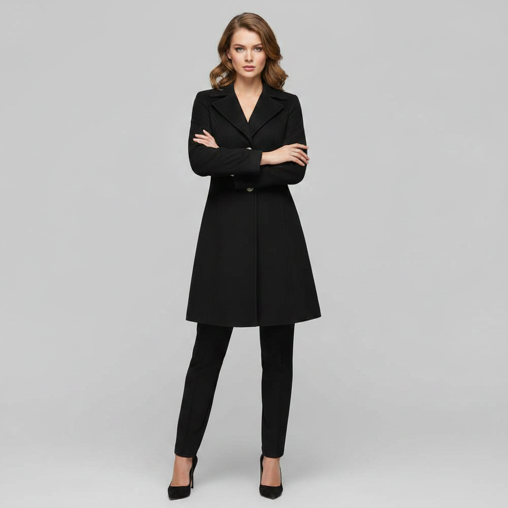 Elegant Wool Coat for Women | Winter Outerwear with Buttons