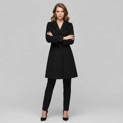 Elegant Wool Coat for Women | Winter Outerwear with Buttons