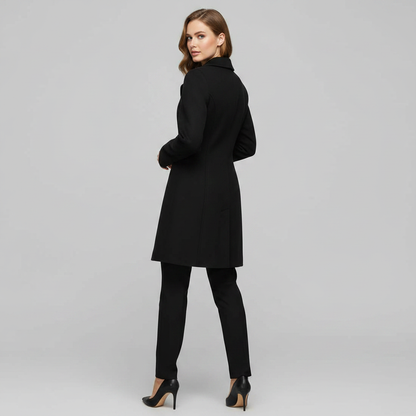 Elegant Wool Coat for Women | Winter Outerwear with Buttons