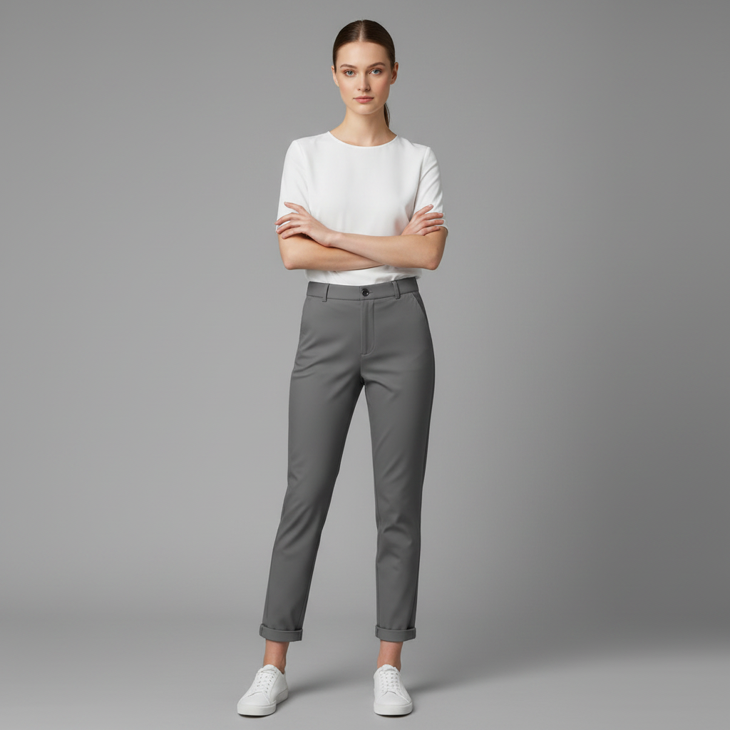 High Waist Women's Trousers | Elegant Office Wear
