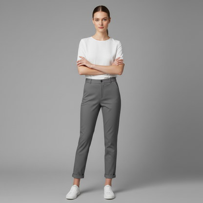 High Waist Women's Trousers | Elegant Office Wear