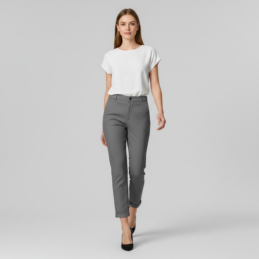 High Waist Women's Trousers | Elegant Office Wear