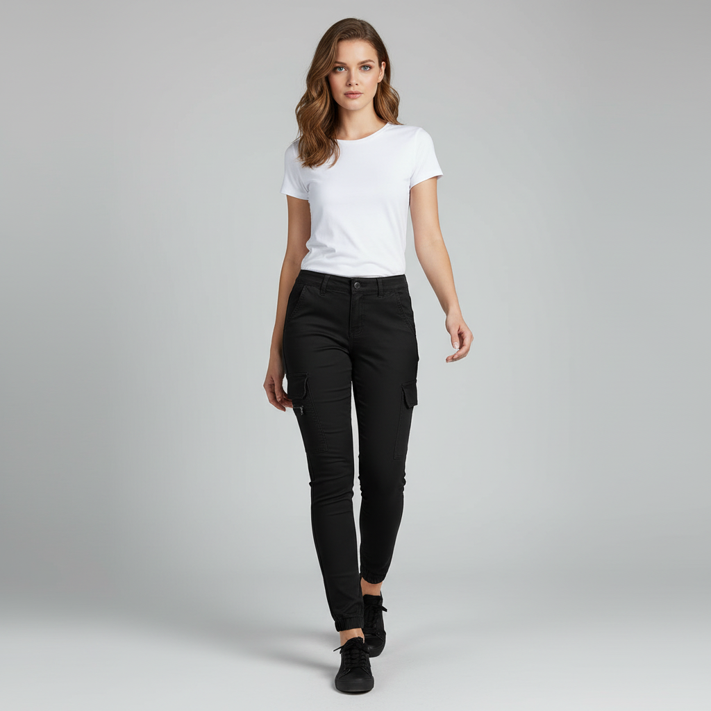 Modern Black Cargo Pants for Women | Stylish Urban Trousers