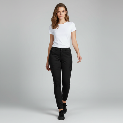 Modern Black Cargo Pants for Women | Stylish Urban Trousers