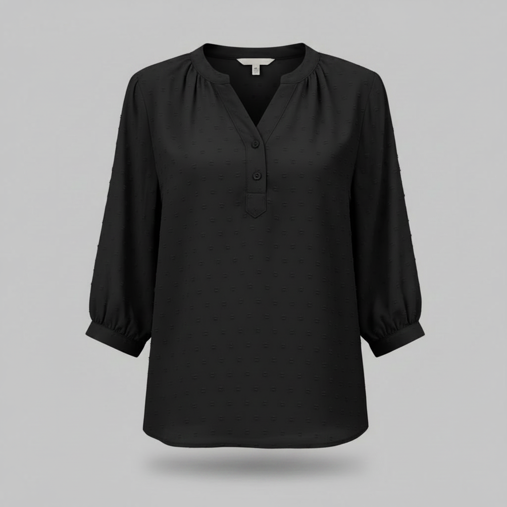 Silk Blouse for Women | Stylish Patchwork Collared Top