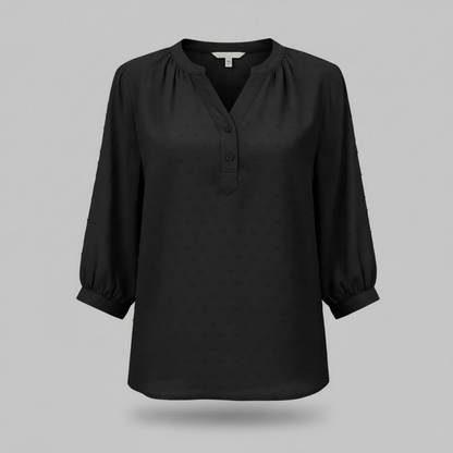 Silk Blouse for Women | Stylish Patchwork Collared Top