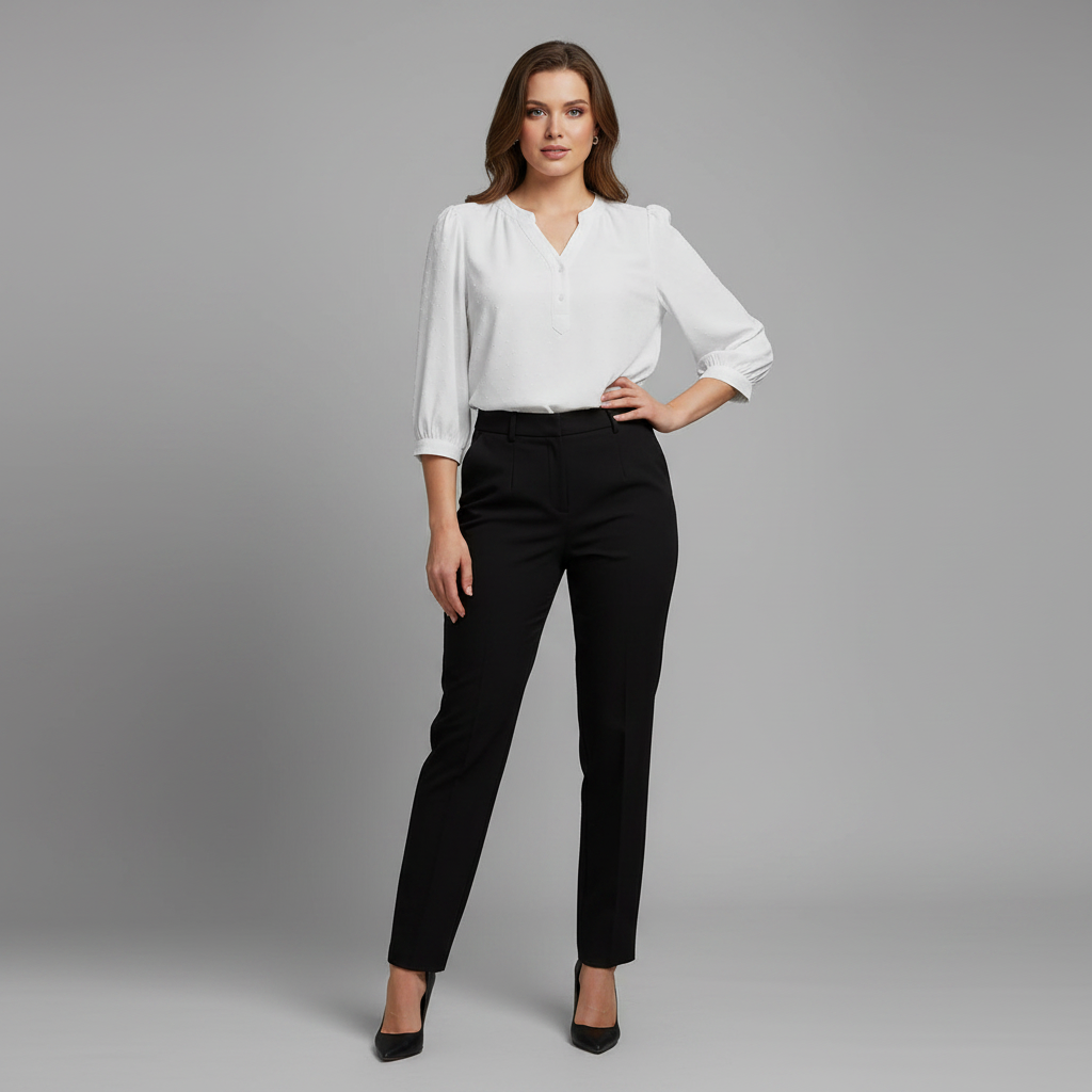 Silk Blouse for Women | Stylish Patchwork Collared Top
