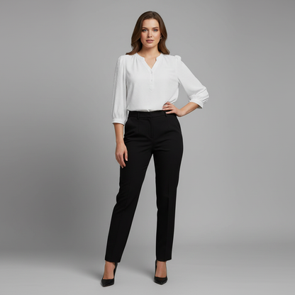 Silk Blouse for Women | Stylish Patchwork Collared Top