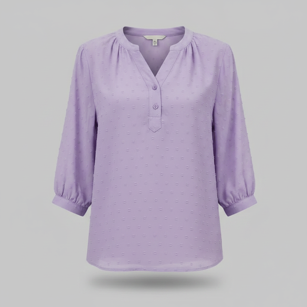 Silk Blouse for Women | Stylish Patchwork Collared Top