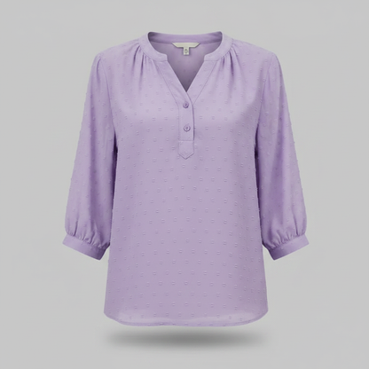 Silk Blouse for Women | Stylish Patchwork Collared Top