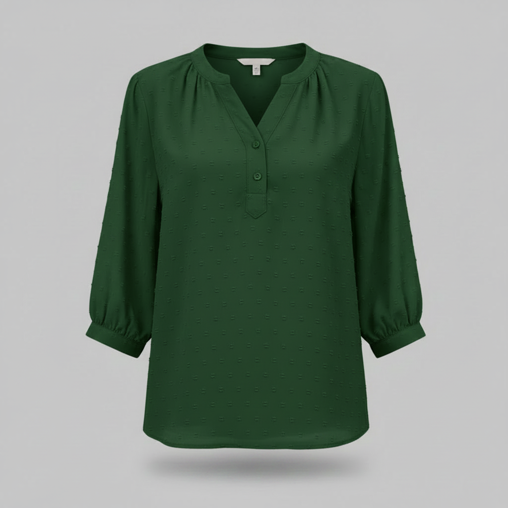 Silk Blouse for Women | Stylish Patchwork Collared Top