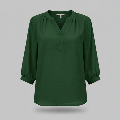 Silk Blouse for Women | Stylish Patchwork Collared Top
