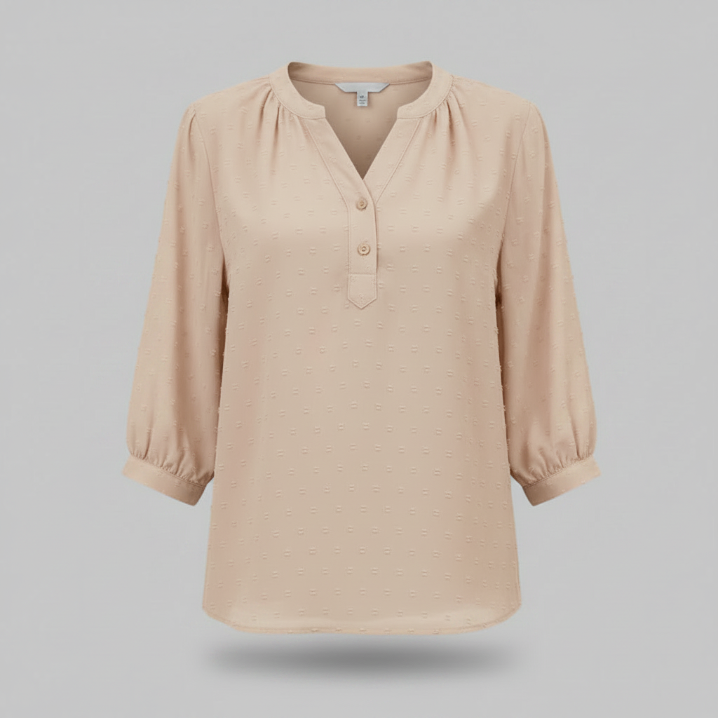 Silk Blouse for Women | Stylish Patchwork Collared Top