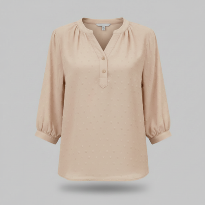 Silk Blouse for Women | Stylish Patchwork Collared Top