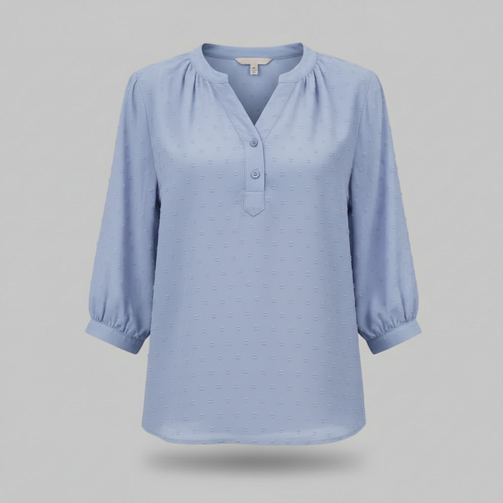 Silk Blouse for Women | Stylish Patchwork Collared Top