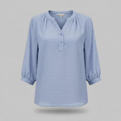 Silk Blouse for Women | Stylish Patchwork Collared Top