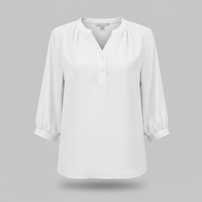 Silk Blouse for Women | Stylish Patchwork Collared Top