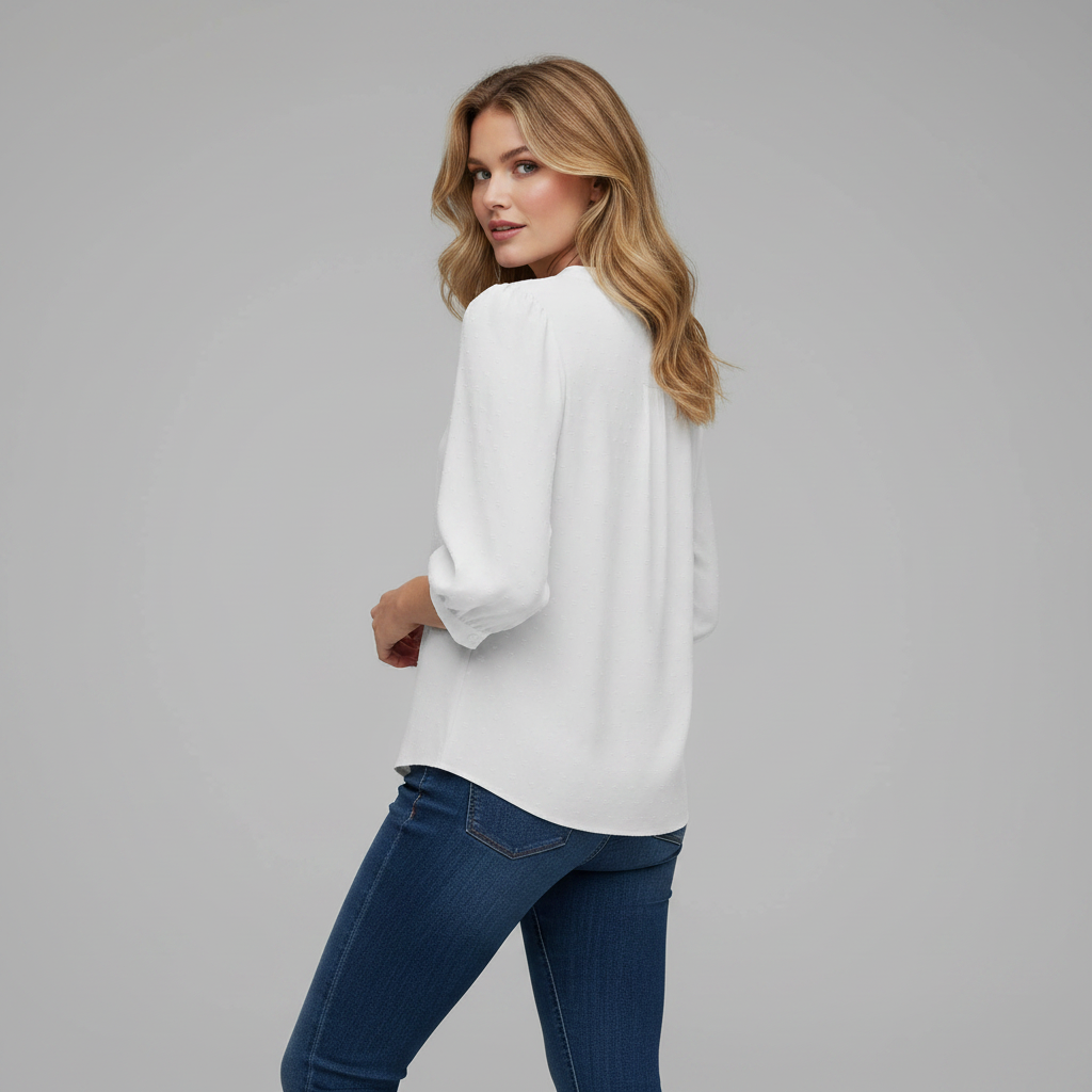 Silk Blouse for Women | Stylish Patchwork Collared Top